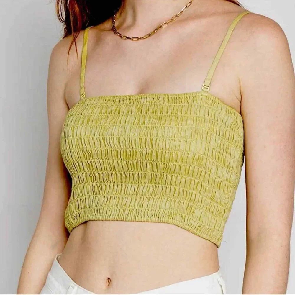 ATM Linen Smocked Top No Straps